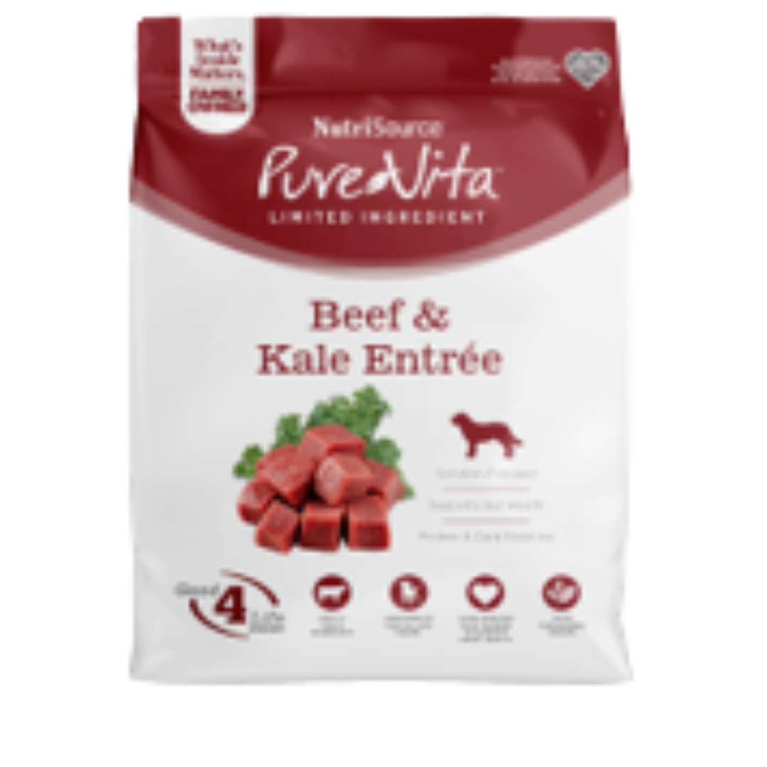 NUTRISOURCE LIMITED INGREDIENT PURE VITA BEEF & KALE 25 LB
