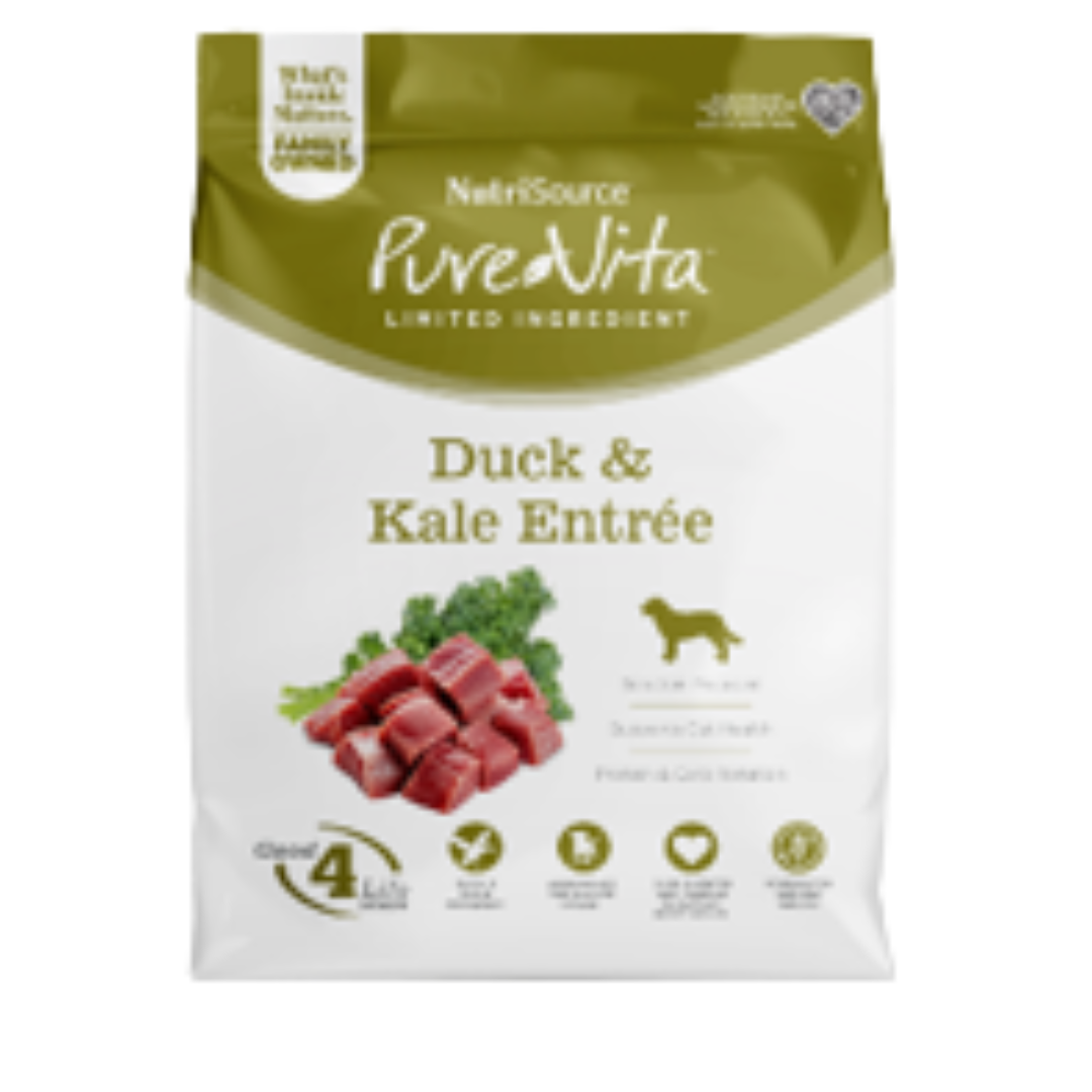 NUTRISOURCE LIMITED INGREDIENT PURE VITA DUCK & KALE ENTRÉE 25 LB