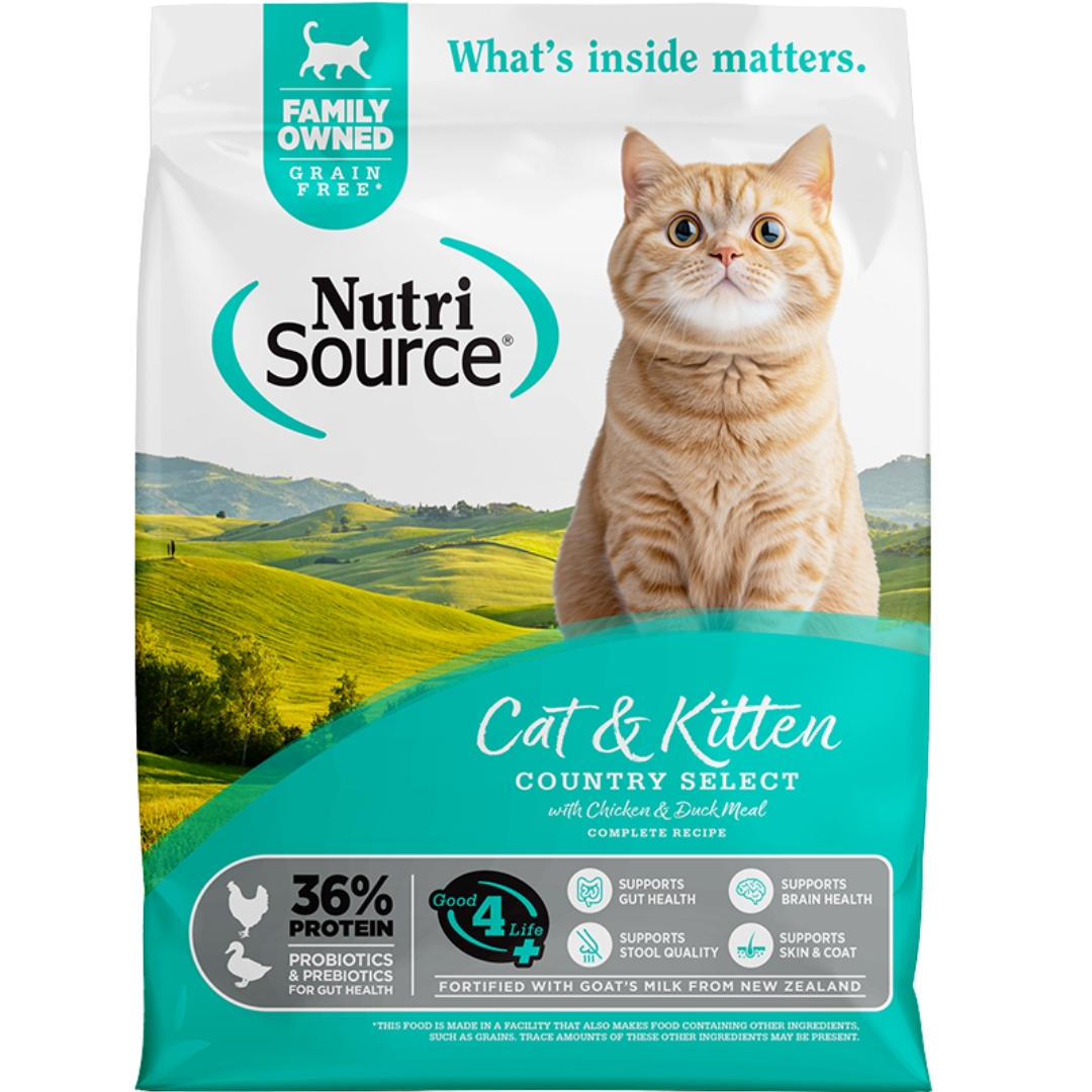 NUTRISOURCE GRAIN FREE CAT & KITTEN COUNTRY 12 LB