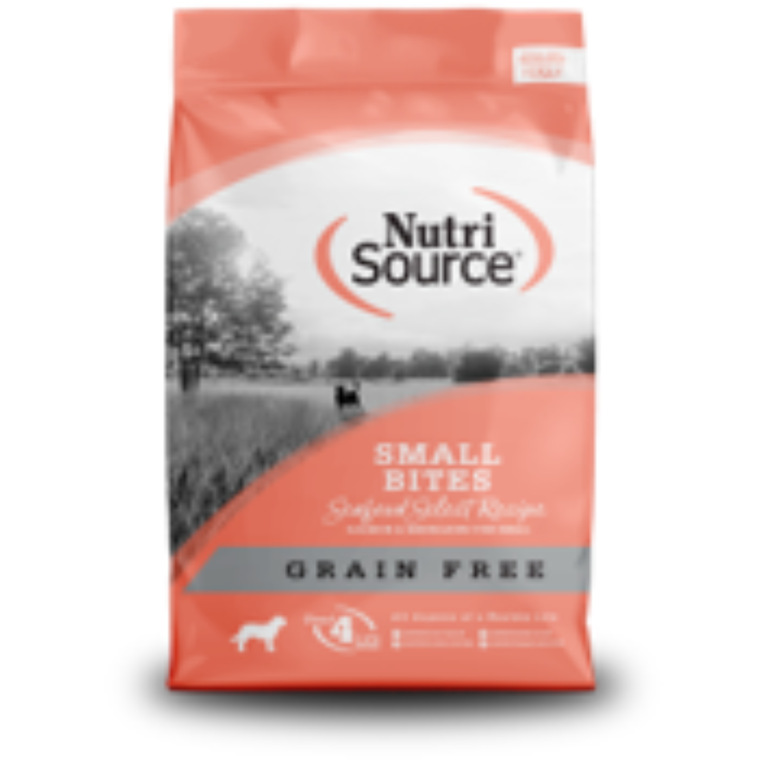 NUTRISOURCE GRAIN FREE SMALL BITES SEAFOOD SELECTS 4 LB