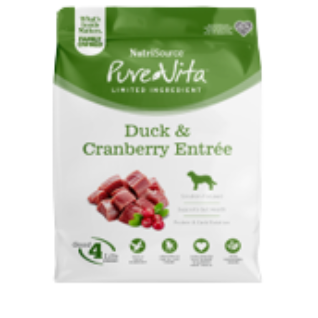 NUTRISOURCE LIMITED INGREDIENT PURE VITA DUCK & CRANBERRY 25 LB