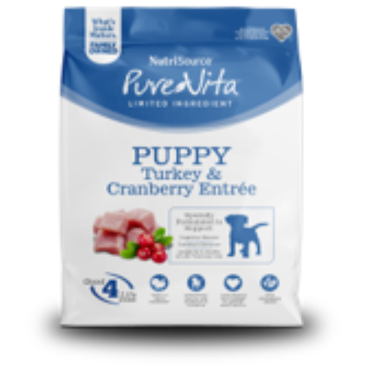 NUTRISOURCE LIMITED INGREDIENT PURE VITA PUPPY TURKEY & CRANBERRY 25 LB