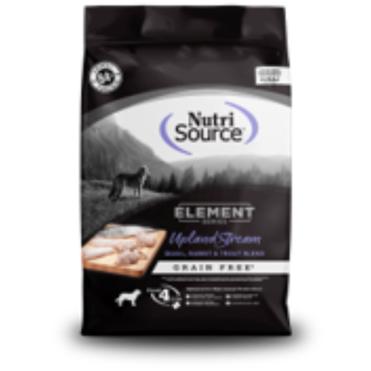 NUTRISOURCE GRAIN FREE ELEMENT SERIES UPLAND STREAM 12 LB