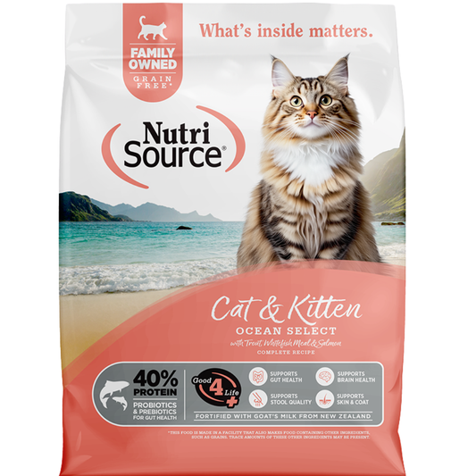 NUTRISOURCE GRAIN FREE CAT & KITTEN OCEAN SELECT 12 LB